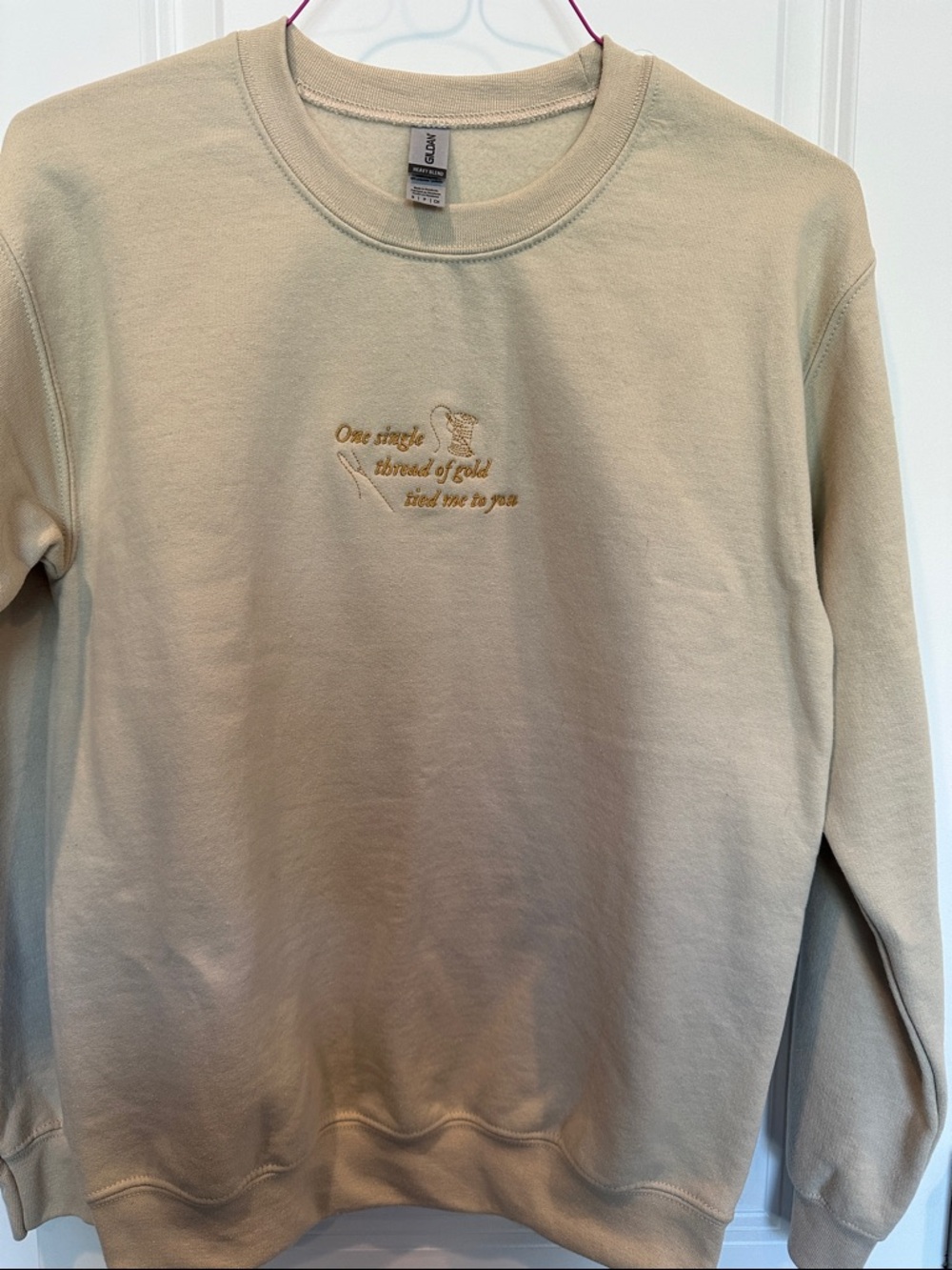 Embroidered Taylor Swift Crewneck Sweatshirt “One single thread of gold…”
